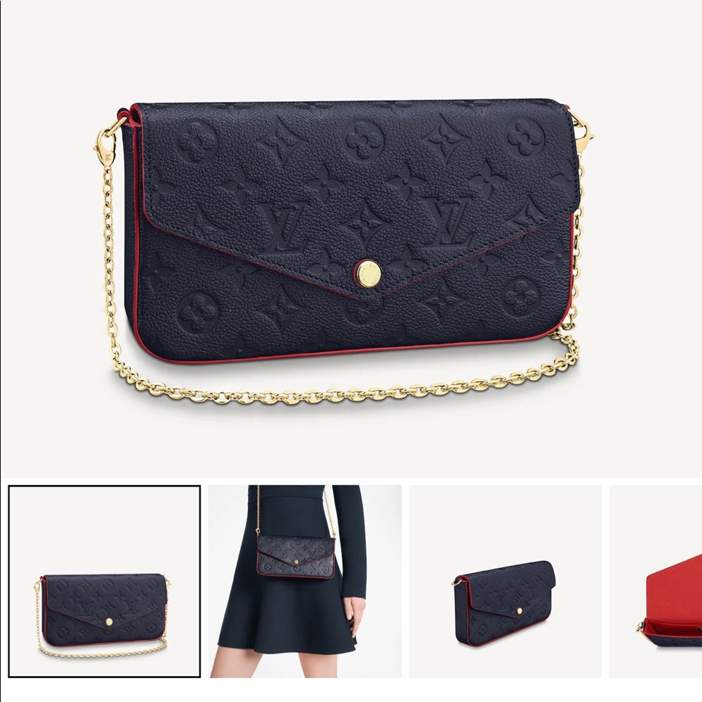 Louis Vuitton Navy and Red Crossbody Bag